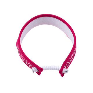 Ladies Golf Crystal Telephone wire golf visor with Ball Marker - Pink