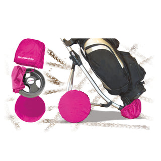 Golf Bag Wheel Covers - Pink