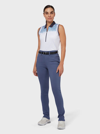 Callaway Golf Ladies Engineered Evanes Sleeveless Polo - Brilliant White