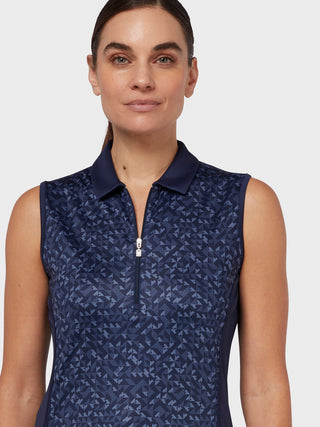 Callaway Golf Ladies Shape Shifter Sleeveless Polo - Peacoat