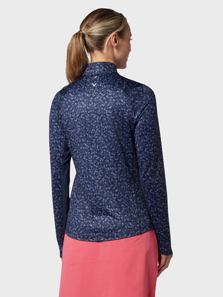 Callaway Golf Ladies Long Sleeve Shape Shifter Top - Peacoat