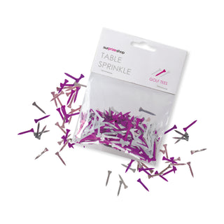 Golf Tees Table Sprinkle Confetti - Pink and Silver