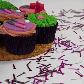 Golf Tees Table Sprinkle Confetti - Pink and Silver