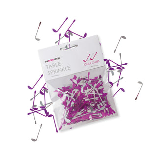 Golf Clubs Table Sprinkle Confetti - Pink and Silver