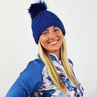 Waterproof  Golf Bobble Hat - Royal Blue